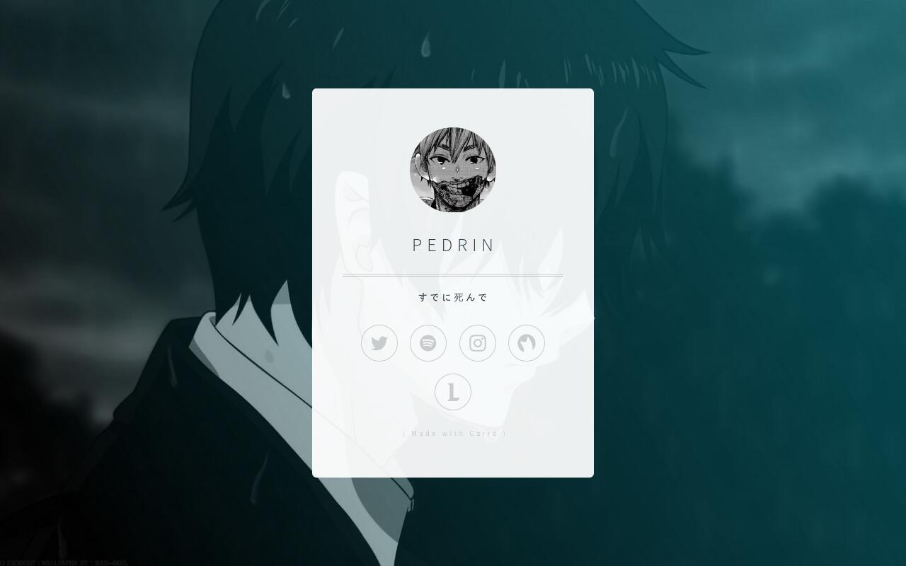 Carrd profile picture for @kush